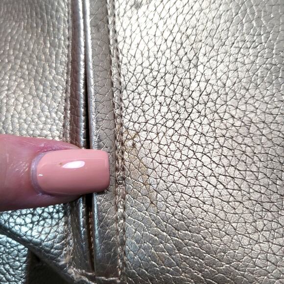 Old Navy Metallic Gold Block Heel Ankle Boots - Picture 10 of 11